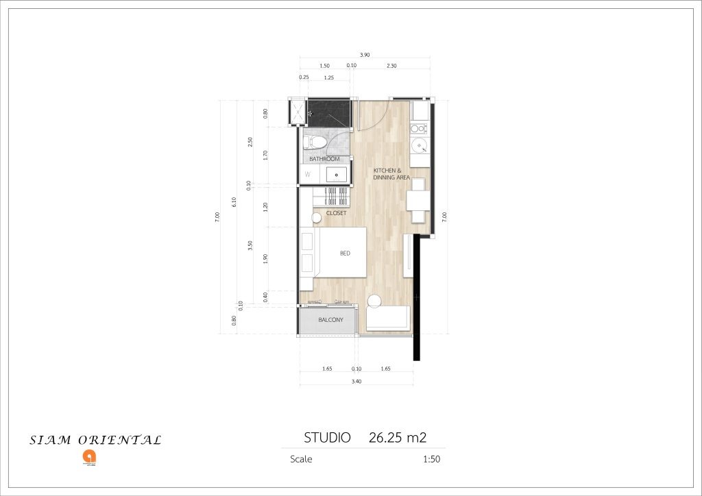 СТУДИЯ 26.25 m2