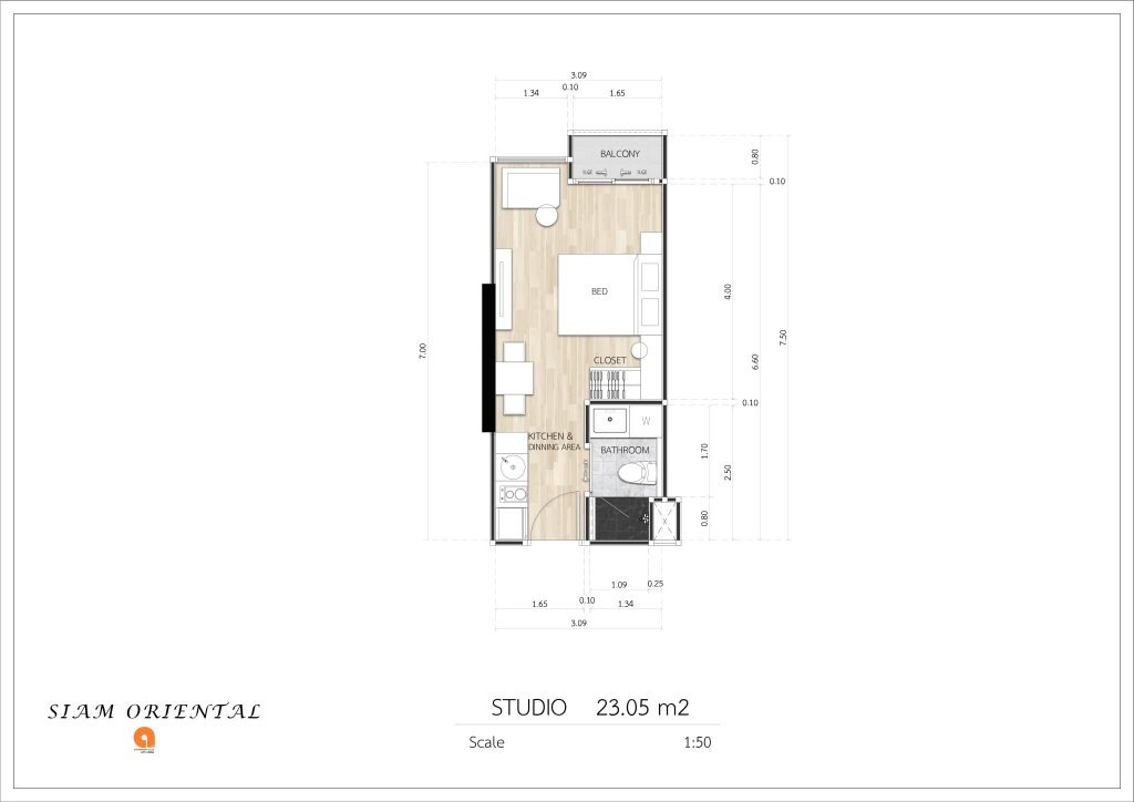 СТУДИЯ 23.05 m2