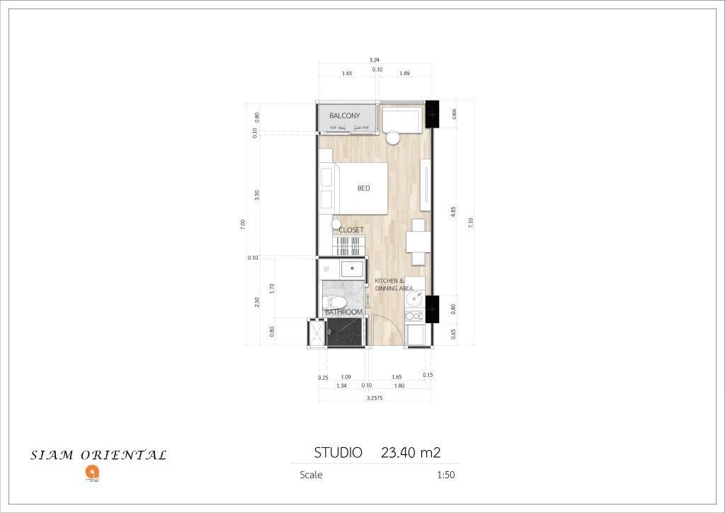 СТУДИЯ 23.40 m2