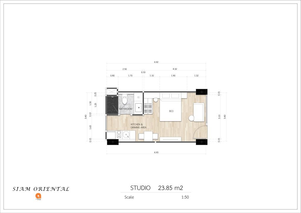 СТУДИЯ 23.85 m2